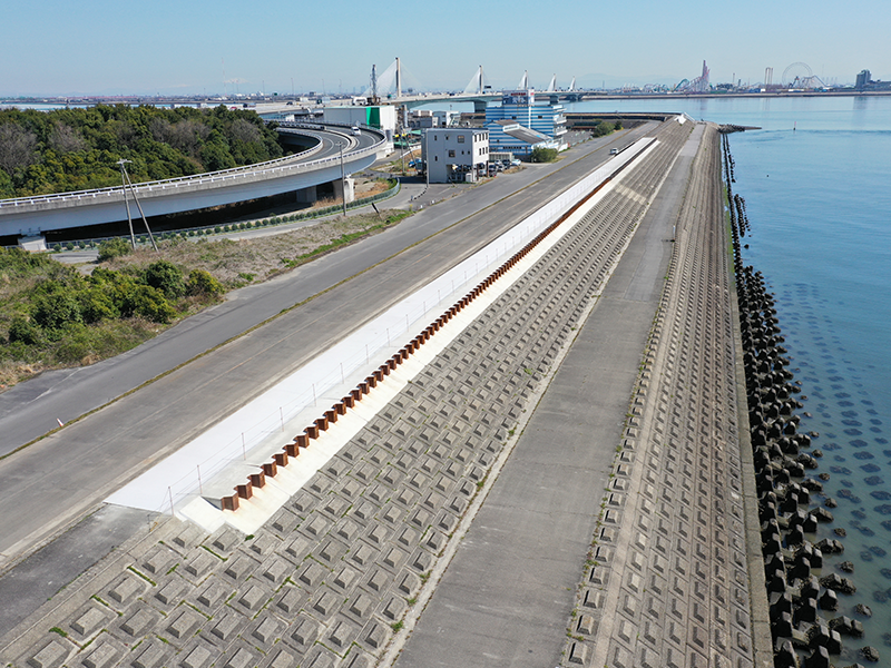 城南第一地区海岸海岸高潮対策工事(その２)